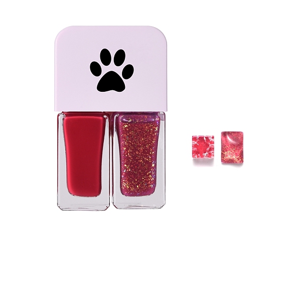 

PandaHall 12ml Two Tone Nail Polish, for Nail Art Design, Quick-drying, Nail Art Accessories, FireBrick, 60x36x18mm Carved Nail Gel Red