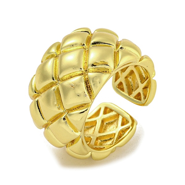 

PandaHall Brass Cuff Rings for Women, Cadmium Free & Lead Free, Real 18K Gold Plated, Inner Diameter: 18mm Brass