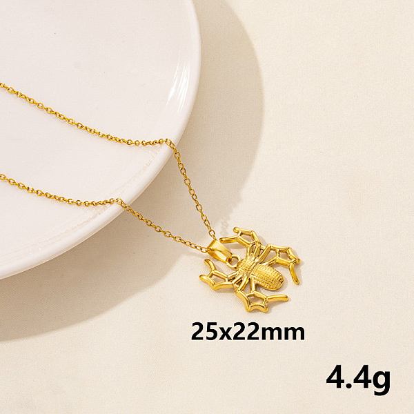 

PandaHall Stainless Steel Insect Spider Pendant Necklace Unisex Jewelry Stainless Steel Spider