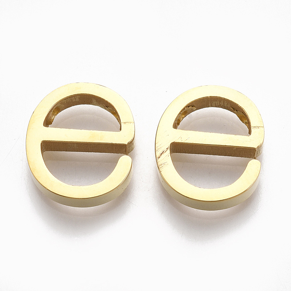 

PandaHall 304 Stainless Steel Pendants, Golden, Letter, Letter.E, 12x11x3mm, Hole: 1.8mm 304 Stainless Steel Letter E