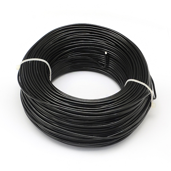 

PandaHall Round Aluminum Wire, Flexible Craft Wire, for Beading Jewelry Doll Craft Making, Black, 20 Gauge, 0.8mm, 300m/500g(984.2...