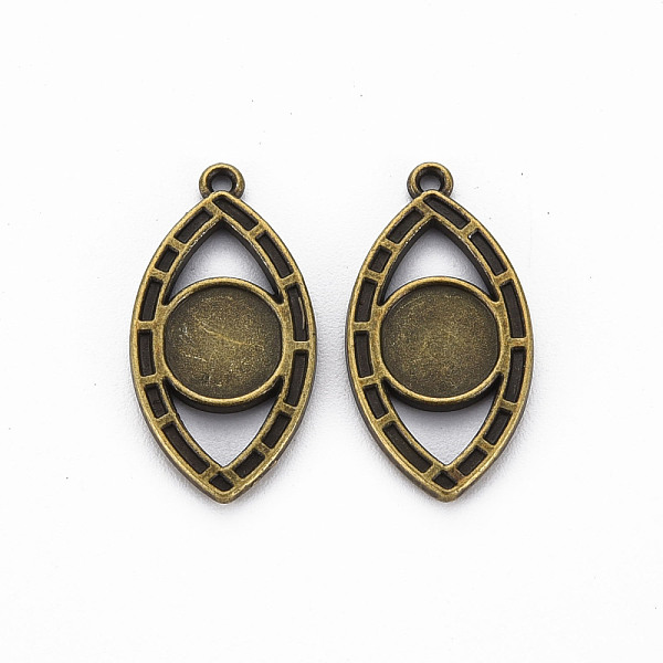 

PandaHall Tibetan Style Alloy Pendant Cabochon Settings, Cadmium Free & Lead Free, Eye, Antique Bronze, Tray: 7mm, 12x23x1.5mm, Hole: 1.2mm...