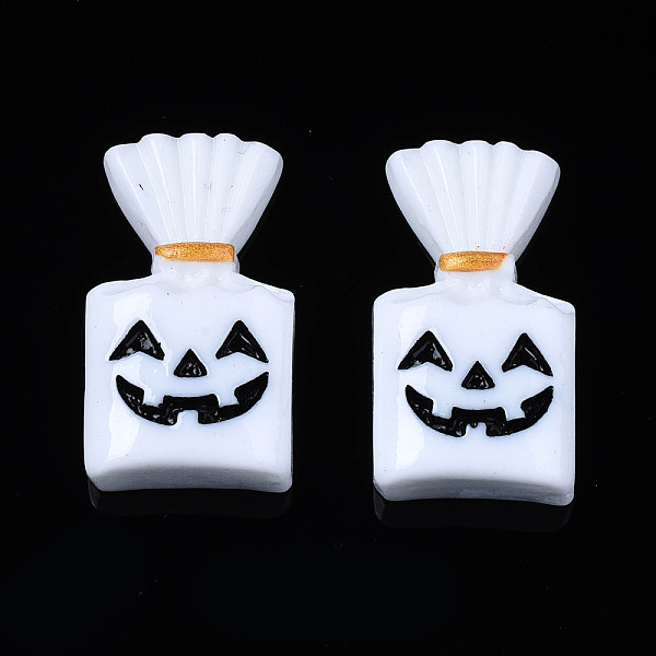 

PandaHall Halloween Opaque Epoxy Resin Resin Cabochons, Bottle with Black Ghost Face, White, 26x14.5x7mm Epoxy Resin Bottle White