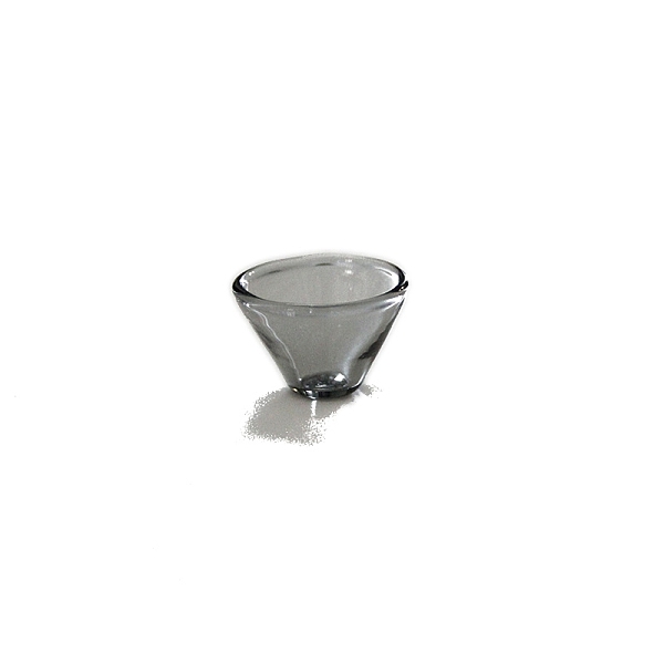 Mini taza de bambú de vidrio con forma de sombrero