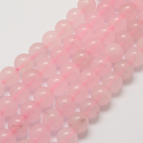 

PandaHall Natural Rose Quartz Bead Strands, Round, Dyed, 4mm, Hole: 1mm, about 86pcs/strand, 14.7 inch Rose Quartz Round