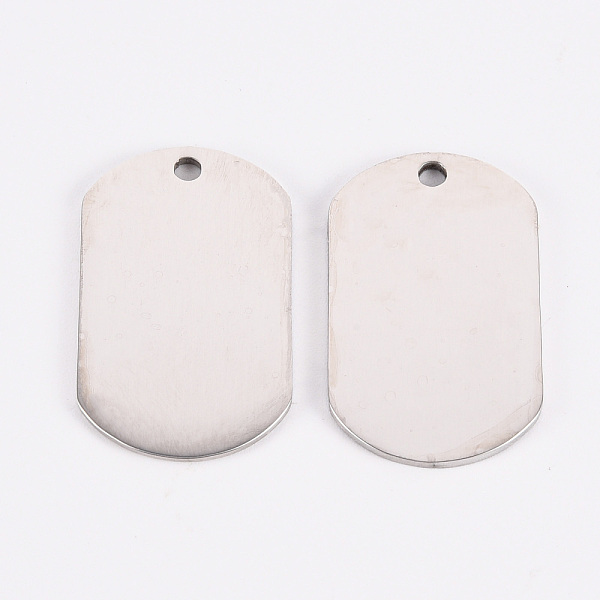 

PandaHall 201 Stainless Steel Pendants, Laser Cut, Stamping Blank Tag, Rectangle, Stainless Steel Color, 25x15.5x1mm, Hole: 1.8mm 201...