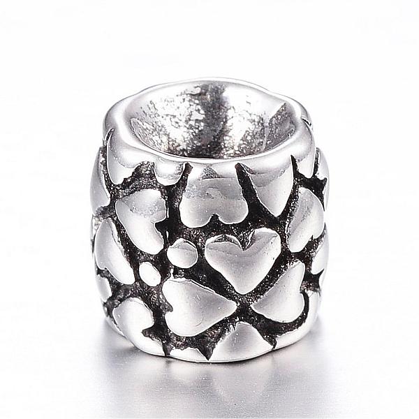 

PandaHall 316 Surgical Stainless Steel beads, Column, Antique Silver, 8x7.5mm, Hole: 2.5mm 316 Surgical Stainless Steel Column