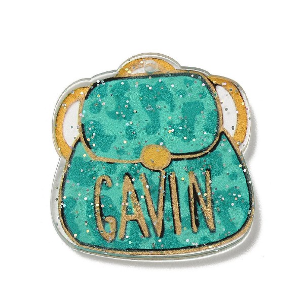 

PandaHall Graduation Theme Acrylic Pendants, Bag, 33x36x2mm, Hole: 1.6mm Acrylic Bag