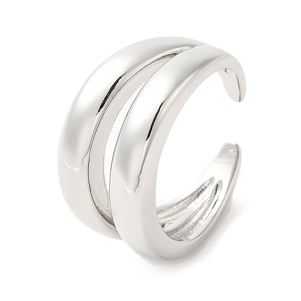 

PandaHall Brass Open Cuff Rings, Platinum, Inner Diameter: 18mm Brass