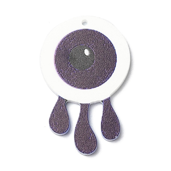 

PandaHall Opaque Acrylic Pendants, Halloween Horrible Eye Charms, Indigo, 42x26.5x2.5mm, Hole: 1.5mm Acrylic Eye Purple