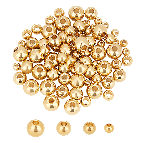 

PandaHall Unicraftale 304 Stainless Steel Beads, Rondelle, Golden, 3~6x2~5mm, Hole: 1.2~2mm, 80pcs/box 304 Stainless Steel Rondelle