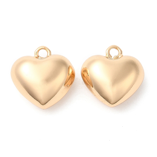 

PandaHall Brass Pendants, Heart Charm, Light Gold, 16x15x8mm, Hole: 1.8mm Brass Heart