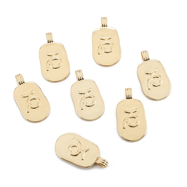 

PandaHall Brass Pendants, Long-Lasting Plated, Oval with Constellation, Real 18K Gold Plated, Capricorn, 24x12.5x2mm, Hole: 3.5x1.5mm Brass...