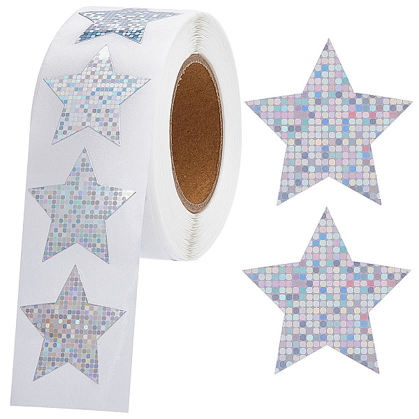 

PandaHall Round Dot Laser Style PVC Decorative Sticker Rolls, Waterproof Decals for Card-Making, Scrapbooking, Diary, Planner, Envelope &...