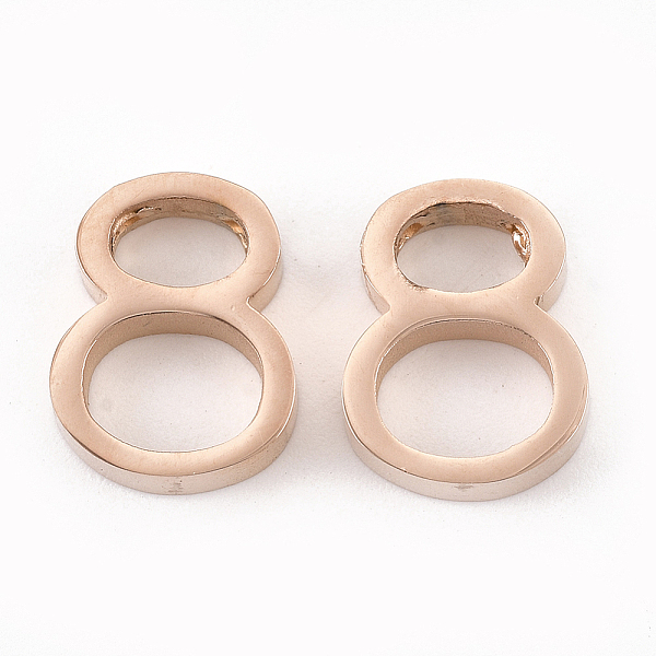 

PandaHall 304 Stainless Steel Pendants, Number, Rose Gold, Num.8, 13x10x3mm, Hole: 1.8mm 304 Stainless Steel Number
