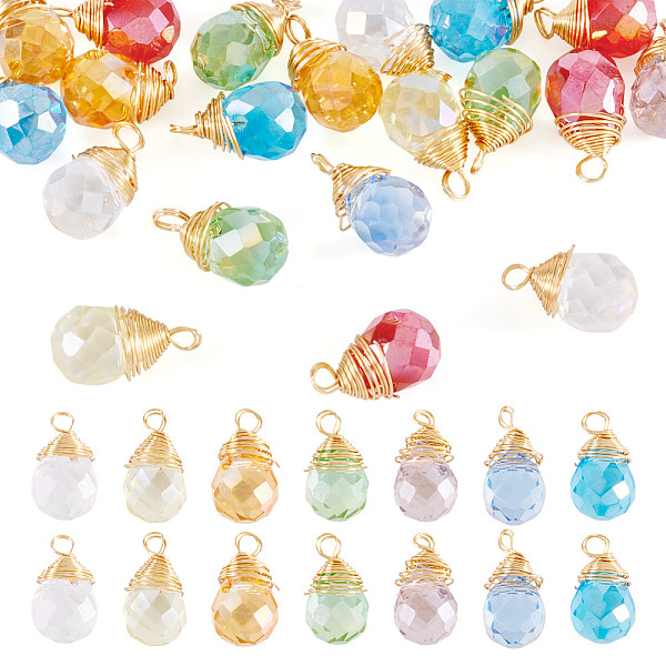 20Pcs Glass Pendants
