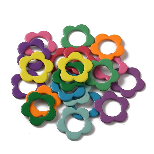

PandaHall Alloy Knitting Stitch Marker Rings, Flower, Mixed Color, 1.65x1.7x0.1cm, Inner Diameter: 9.5mm, 10 colors, 500pcs/set Alloy..., Multicolor