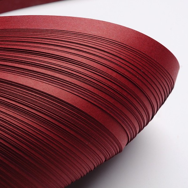 

PandaHall Quilling Paper Strips, Dark Red, 530x10mm, about 120strips/bag Paper Red