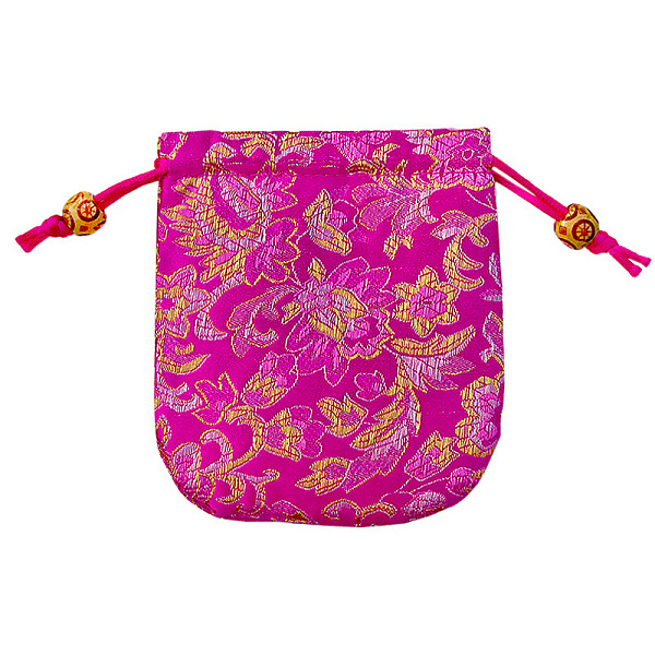 

PandaHall Chinese Style Flower Pattern Satin Jewelry Packing Pouches, Drawstring Gift Bags, Rectangle, Medium Violet Red, 10.5x10.5cm Cloth...