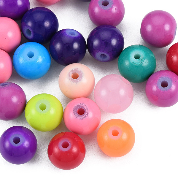 

PandaHall Baking Painted Glass Round Beads, with Acrylic Column Bead Containers, Mixed Color, 8.5x7.5mm, Hole: 1.2~1.6mm, Box: 85x85x85mm..., Multicolor
