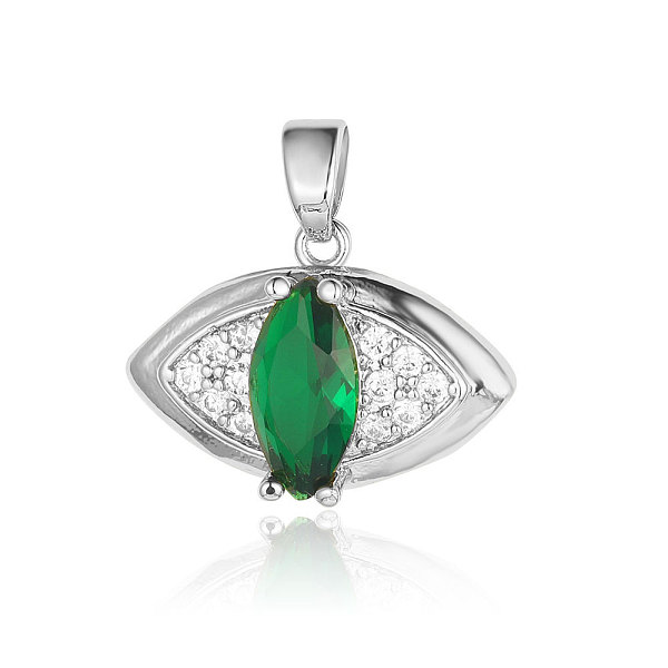 

PandaHall Brass Micro Pave Cubic Zirconia Pendants, Horse Eye Charms, Platinum, 21x15x5.6mm Brass+Cubic Zirconia Horse Eye Green