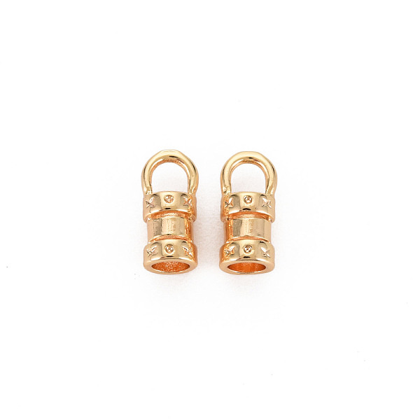 

PandaHall Brass Charms, Nickel Free, Column, Real 18K Gold Plated, 10x5mm, Hole: 2.5mm Brass Column