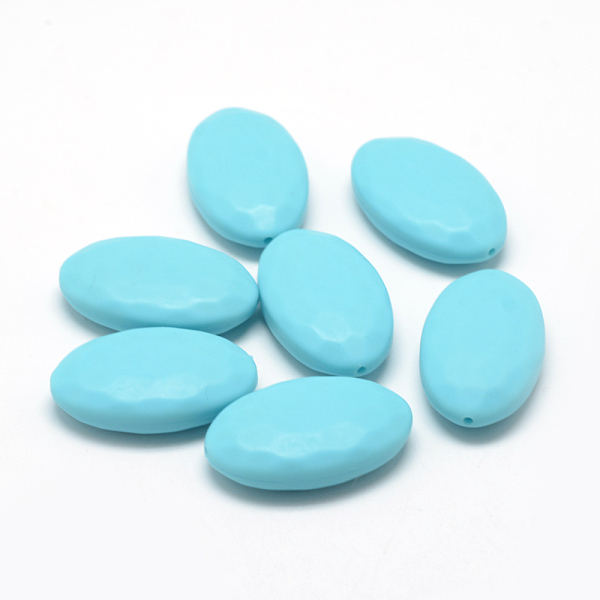 

PandaHall Food Grade Eco-Friendly Silicone Beads, Chewing Beads For Teethers, DIY Nursing Necklaces Making, Oval, Light Sky Blue, 30x18x8mm...
