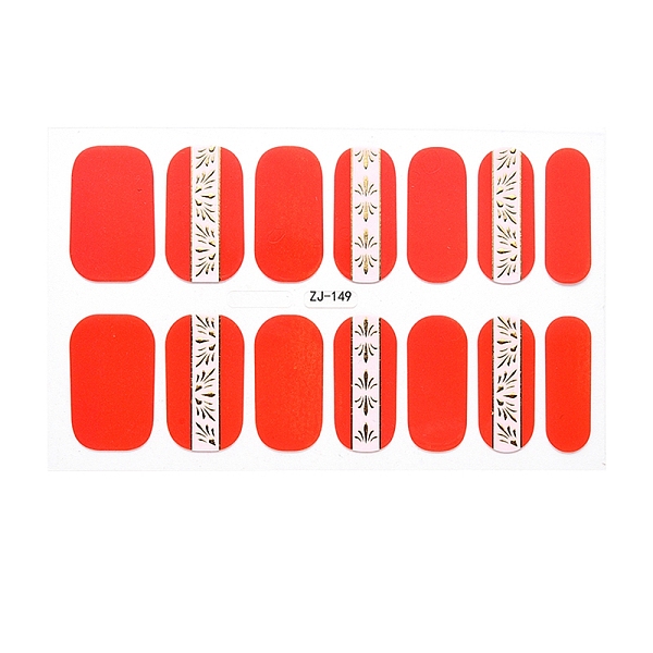 

PandaHall Full Wraps Nail Polish Stickers, Self-Adhesive, for Nail Decals Design Manicure Tips Decorations, Orange Red, 14pcs/sheet Paper...