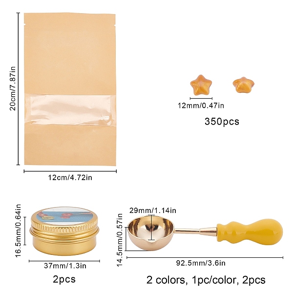 

PandaHall CRASPIRE DIY Scrapbook Making Kits, Including Sealing Wax Particles, Paraffin Candles and Beech Handle Wax Sealing Stamp Melting..., Multicolor