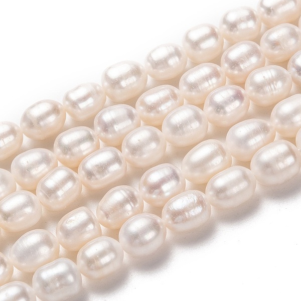 

PandaHall Natural Cultured Freshwater Pearl Beads Strands, Rice, Bisque, 10~11x8~9mm, Hole: 0.8mm, about 35pcs/strand, 13.78 inch(35cm)..., Orange