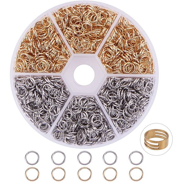 

PandaHall 304 Stainless Steel Open Jump Rings, Mixed Color, 6x0.8mm, Inner Diameter: about 4.5mm 304 Stainless Steel Ring