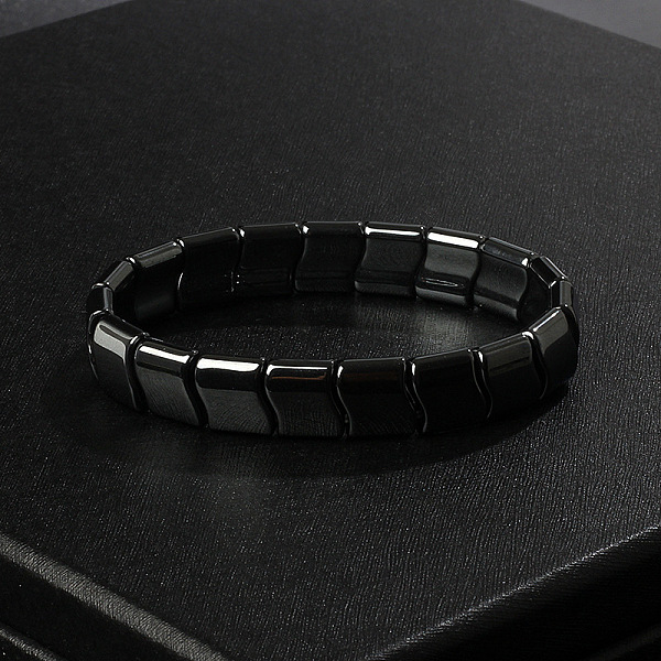 

PandaHall Non-Magnetic Synthetic Hematite Beaded Stretch Bracelets for Men, Rectangle, 5/8x2-1/2 inch(1.45x6.5cm), Inner Diameter: 2-1/8...