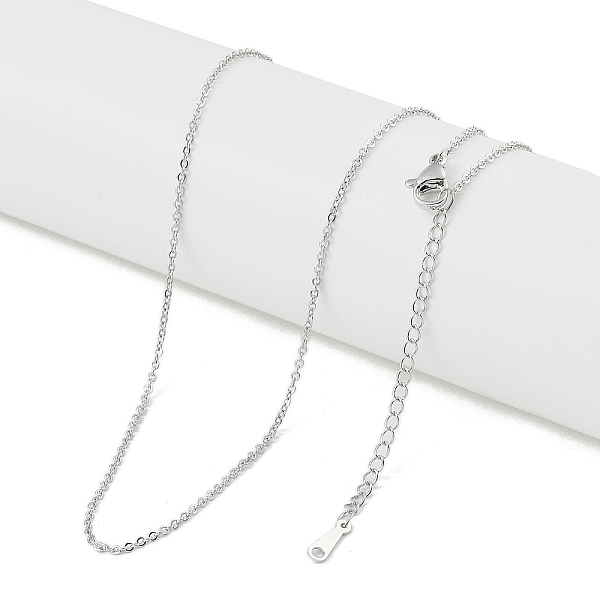 

PandaHall Brass Cable Chain Necklaces, Platinum, 17.20 inch(437mm) Brass
