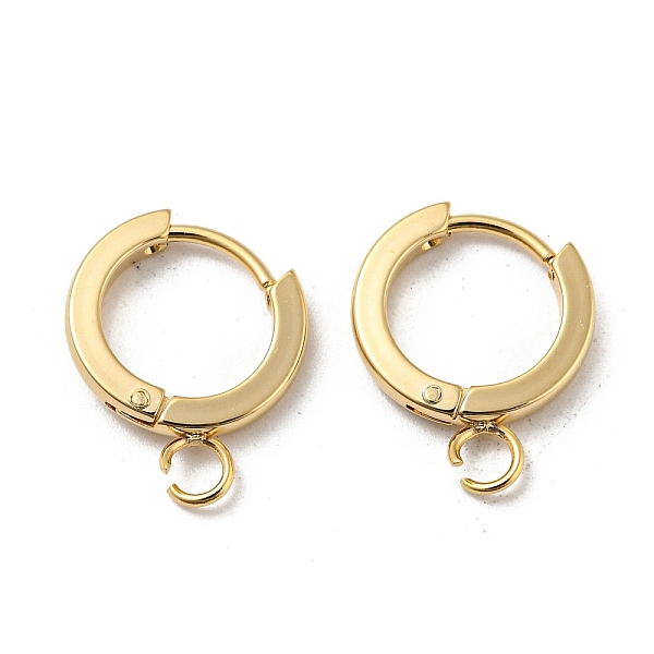

PandaHall 201 Stainless Steel Huggie Hoop Earrings Findings, with Vertical Loop, with 316 Surgical Stainless Steel Earring Pins, Ring, Real...