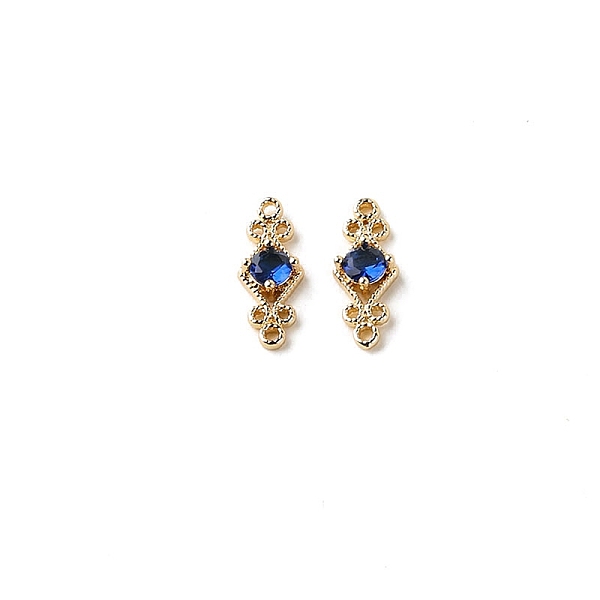 

PandaHall Brass Pave Cubic Zirconia Connector Charms, DIY Jewelry Bracelet Accessories, Golden, Rhombus Links, Dodger Blue, 16x6mm...