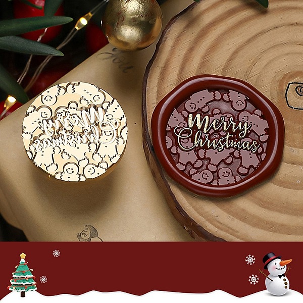 

PandaHall Christmas Theme Wax Seal Brass Stamp Head, for Wax Seal Stamp, Golden, Gingerbread Man, 25x15mm, Inner Diameter: 7mm Brass...