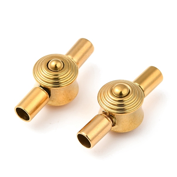 

PandaHall Vacuum Plating 304 Stainless Steel Screw Clasps, Golden, 21x9mm, Hole: 3.2mm 304 Stainless Steel