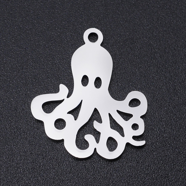 

PandaHall 201 Stainless Steel Pendants, Octopus, Hollow, Stainless Steel Color, 20x17.5x1mm, Hole: 1.5mm 201 Stainless Steel Other Animal
