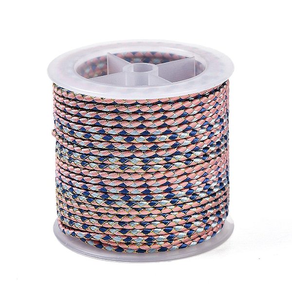 11M Polyester Braided Cord with Cotton Core & Metallic Thread