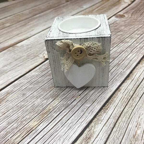 Wood Candle Holder