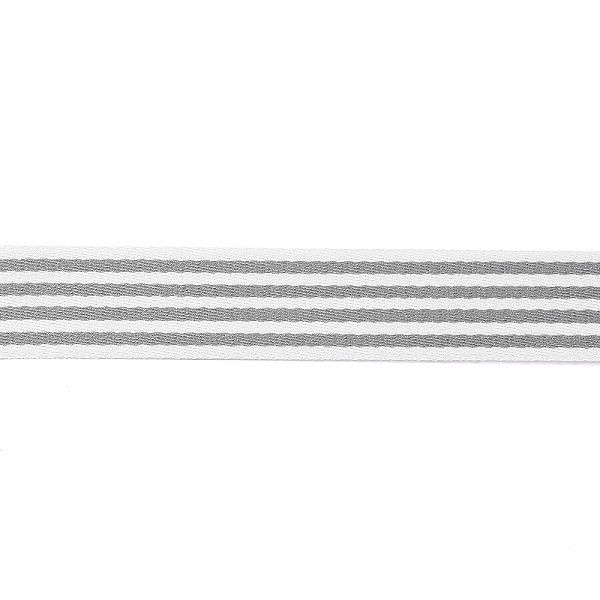 

PandaHall Flat Polycotton Stripe Ribbon, Gray, 1-5/8 inch(40mm) Polycotton None Gray