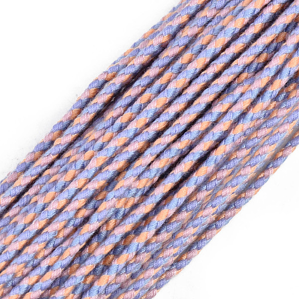 

PandaHall Polyester Braided Cords, Lilac, 2mm, about 100yard/bundle(91.44m/bundle) Polyester Purple