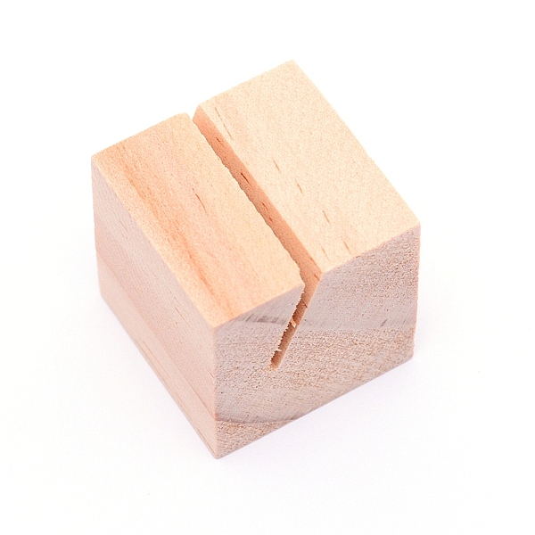 

PandaHall Wood Name Card Holder, Business Card Holder, Square, BurlyWood, 30x30x30mm Wood Square Orange