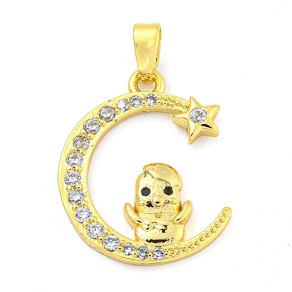

PandaHall Brass Micro Pave Clear Cubic Zirconia Pendant, The 12 Chinese Zodiac, Chick, 20.5x16.5x2.5mm, Hole: 5x2.8mm Brass+Cubic Zirconia...