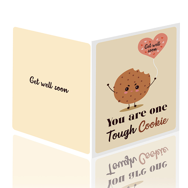 

PandaHall Rectangle Paper Farewell Greeting Card, Cookies, 350x275mm Paper Word