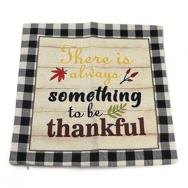 

PandaHall Burlap Autumn Theme Pillow Case, Square Cushion Cover, for Sofa Bed Decoration, Leaf Pattern, 45x45x0.5cm Cloth Leaf Yellow