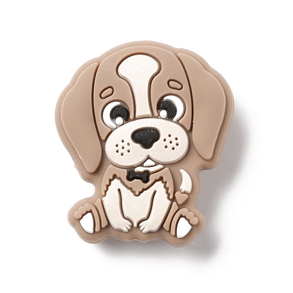 

PandaHall Silicone Focal Beads, Baby Chew Teething Beads, Dog, Camel, 28x25x9mm, Hole: 2mm Silicone Dog Brown