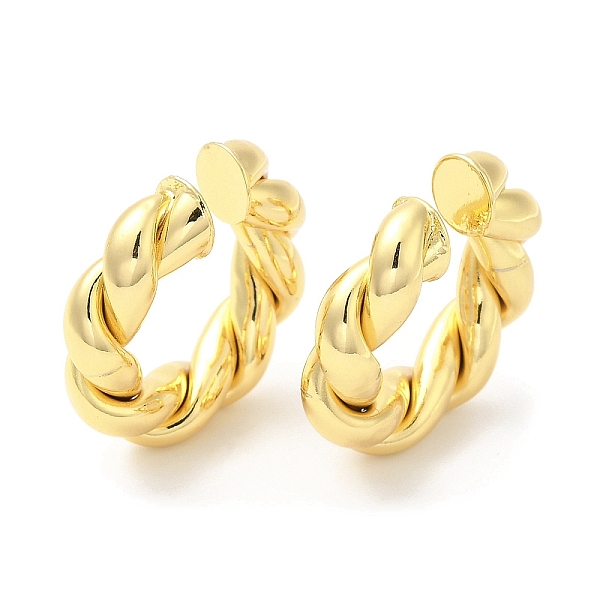 

PandaHall Rack Plating Brass Twist Rope Cuff Earrings for Women, Long-Lasting Plated, Lead Free & Cadmium Free, Real 18K Gold Plated...