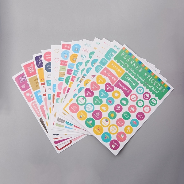 

PandaHall Planner Stickers Set, for Office & School Plans and Calendar, Work, Daily to Do, Budget, Family, Holidays, Journaling, Mixed Color..., Multicolor