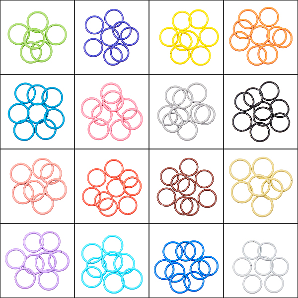 

PandaHall 160pcs 10mm Iron Open Jump Rings Jewelry DIY Findings for Choker Necklaces Bracelet Making, 16 Colors Iron Multicolor
